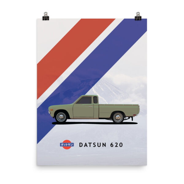 Datsun 620 Poster - Mt. Fuji - Green King Cab